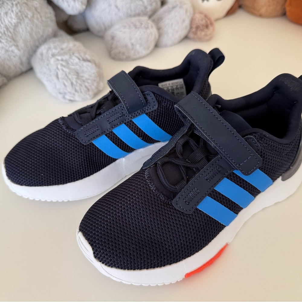 Adidas Kids Black and Blue Sneakers
